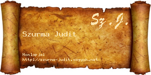 Szurma Judit névjegykártya